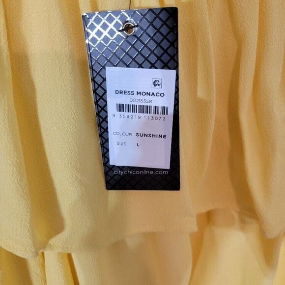 NEW CITY CHIC Dress Women's Sz 20 Midi Off-Shoulder Cruise Vacay - Picture 6 of 10